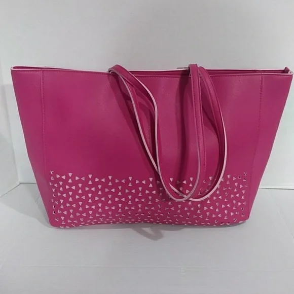 Bath & Body Works VIP Hot Pink Cutlet Tote Bag With Shine On Coin Pouch *NWT* - Picture 5 of 12
